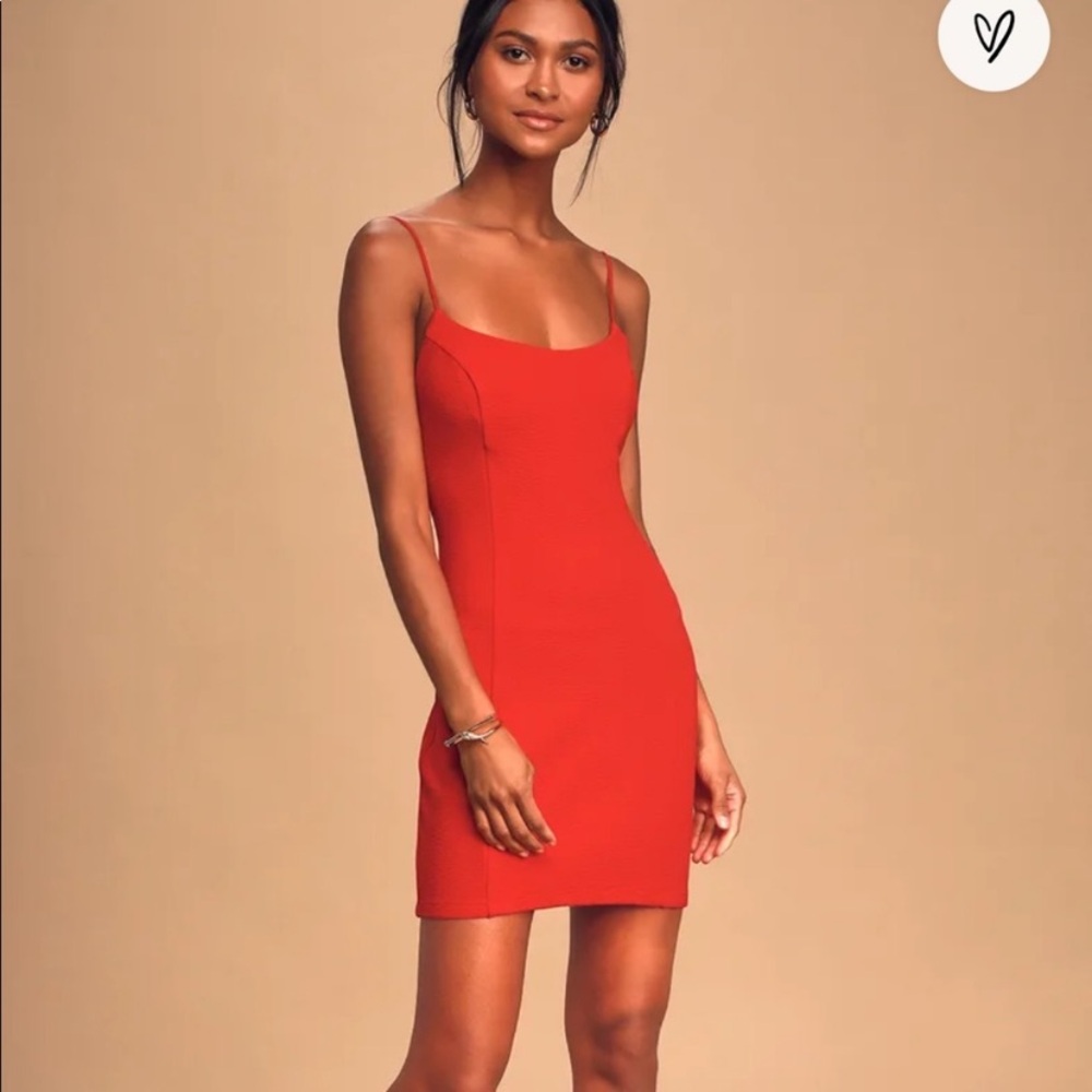 Lulu's Red Spaghetti Strap Dress
